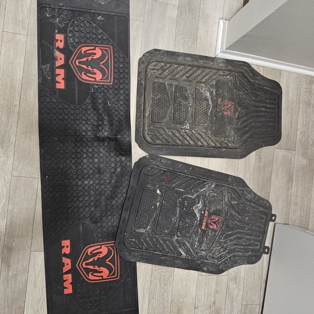 RAM Black and Red Car Floor Mats
